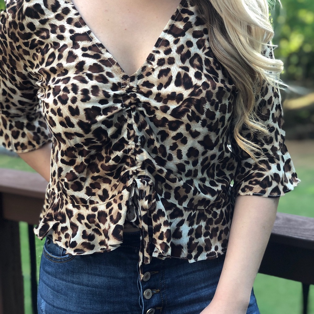 Leopard print top
